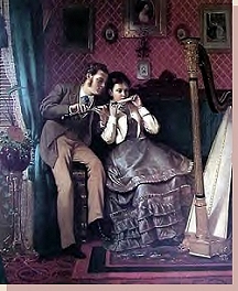 Music Lesson 1870, by John George Brown
