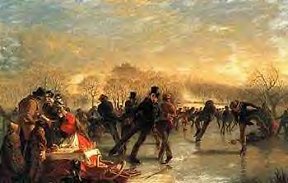 "Skaters on Duddinston Loch, Edinburgh", by Charles Lees