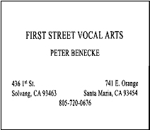 First Street Vocal Arts